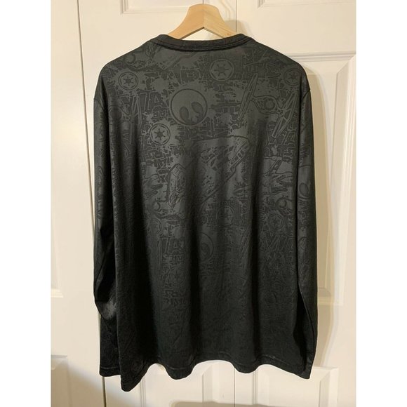 Star Wars T Shirt Men’s Sz XL All Over Print‎ Black Long Sleeve - Picture 5 of 6